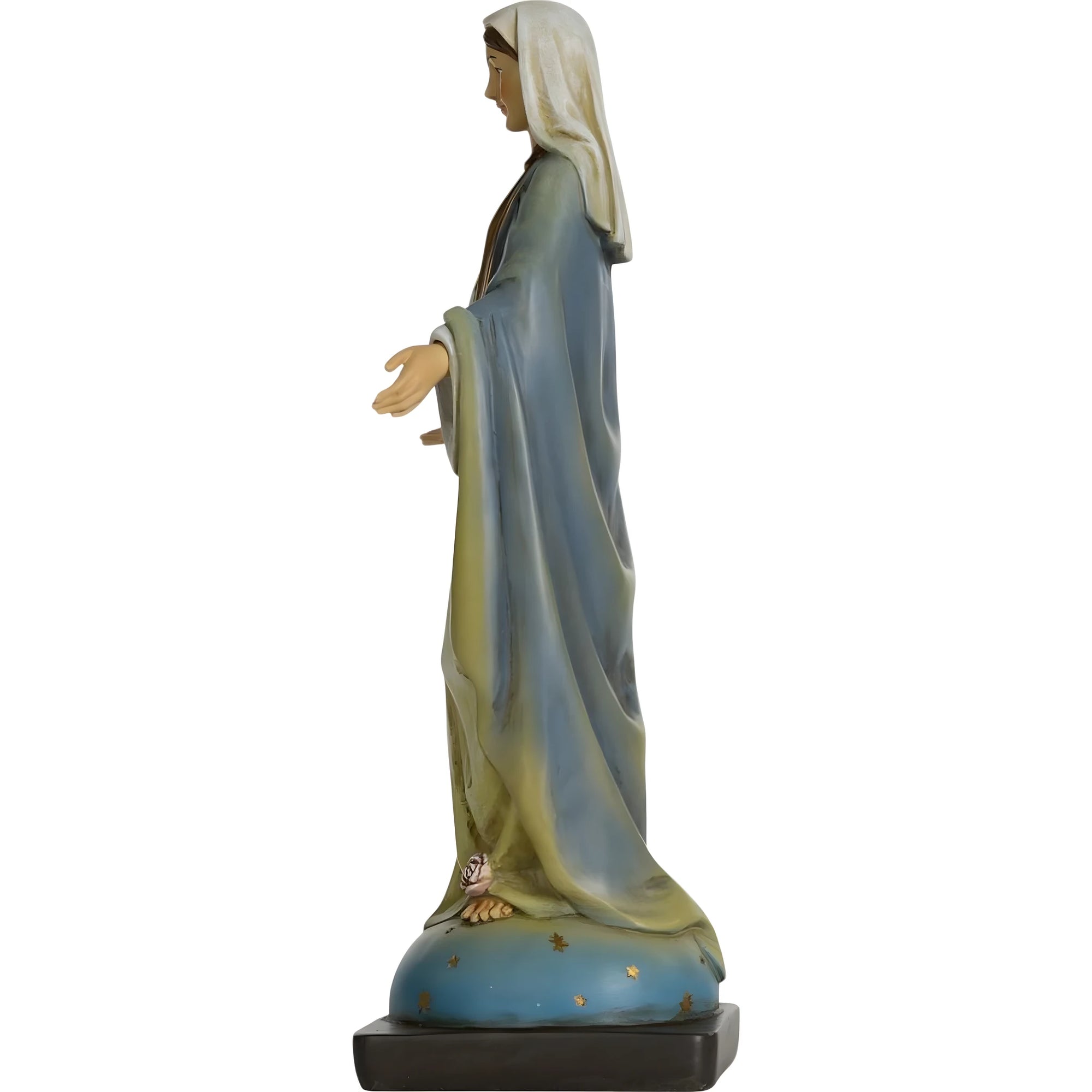 Estátua de Nossa Senhora Maria Imaculada 20 cm em Pasta de Madeira Dolfi Val Gardena