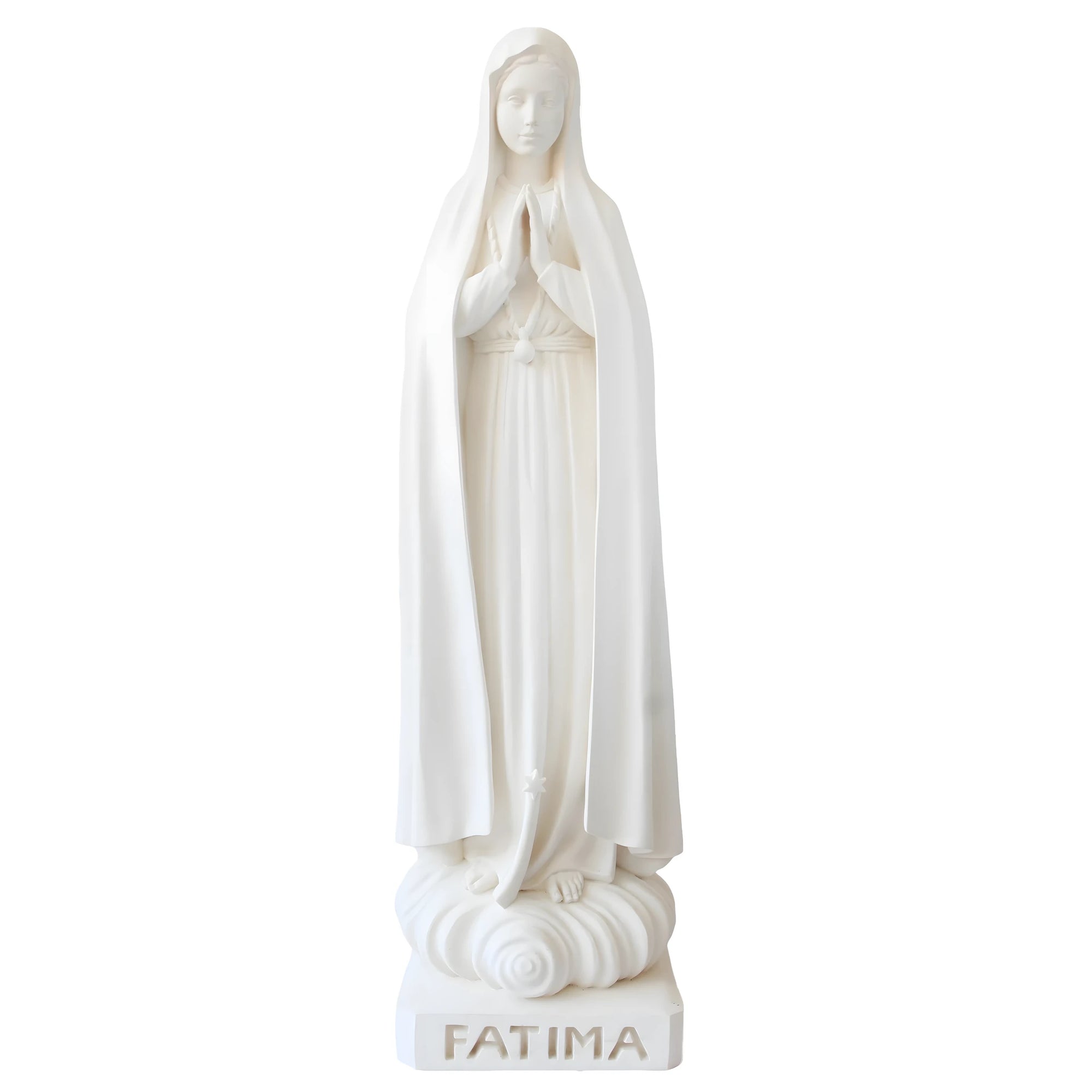 Statue of Our Lady of Fatima Pilgrim 100 cm in Colored Fiberglass
