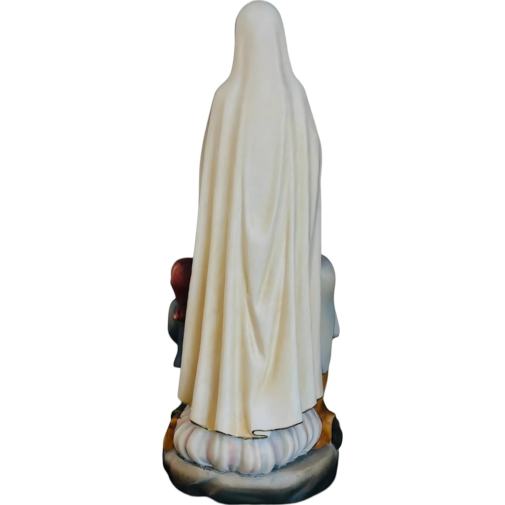 Statua Madonna Pellegrina di Fátima in Legno Scolpito Val Gardena