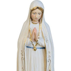 Statua Madonna Pellegrina di Fátima in Legno Scolpito Val Gardena