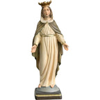 Figura Matki Boskiej w Koronie i Geście Zapraszającym, Rzeźba z Drewna Val Gardena