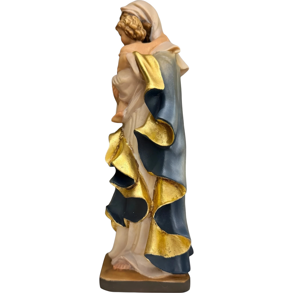 Our Lady of the Heart with Child statue in carved wood from Val Gardena