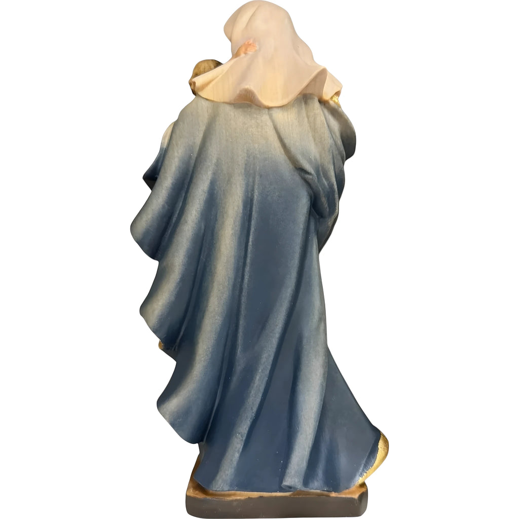 Our Lady of the Heart with Child statue in carved wood from Val Gardena
