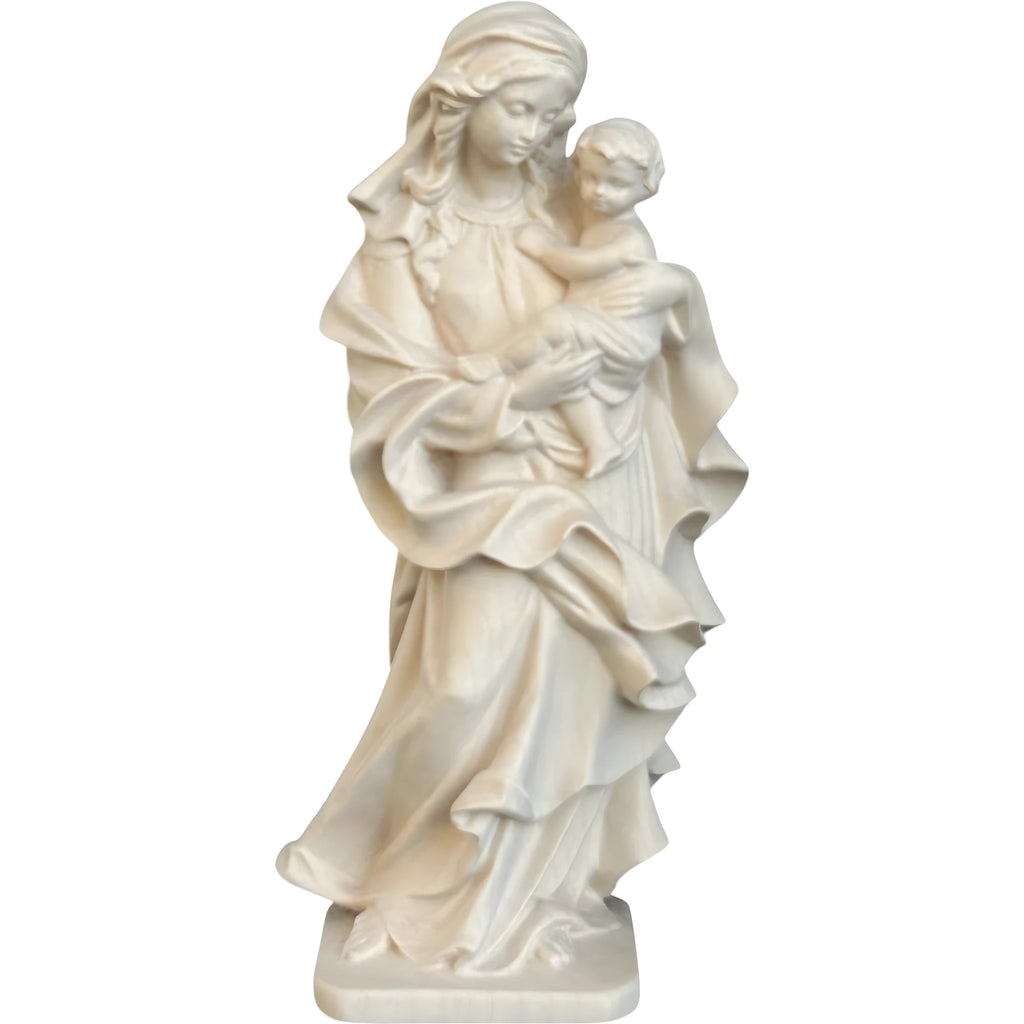 Statua Madonna del Cuore con Bambino in Legno intagliato della Val Gardena