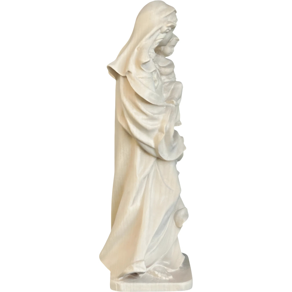 Statua Madonna del Cuore con Bambino in Legno intagliato della Val Gardena