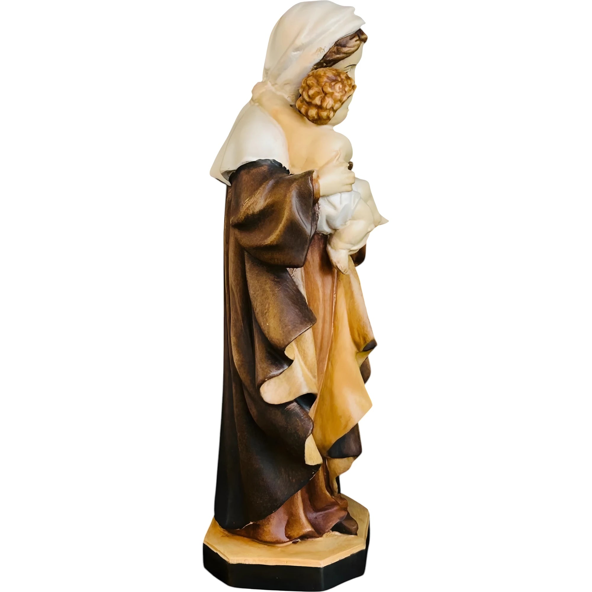 Statua Madonna della Riverenza scolpita in Legno della Val Gardena