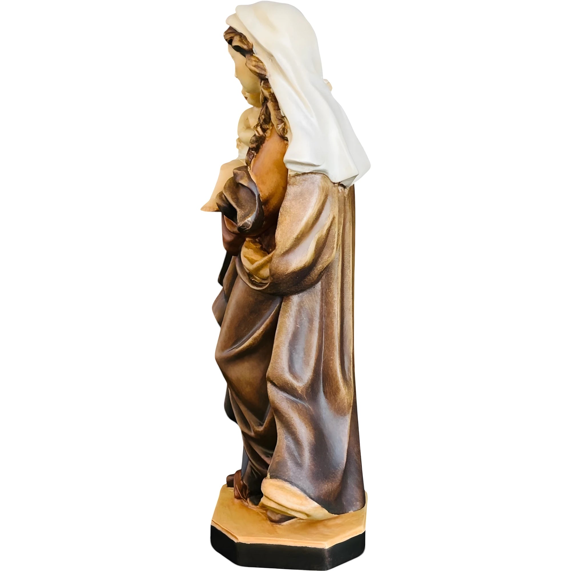 Statua Madonna della Riverenza scolpita in Legno della Val Gardena