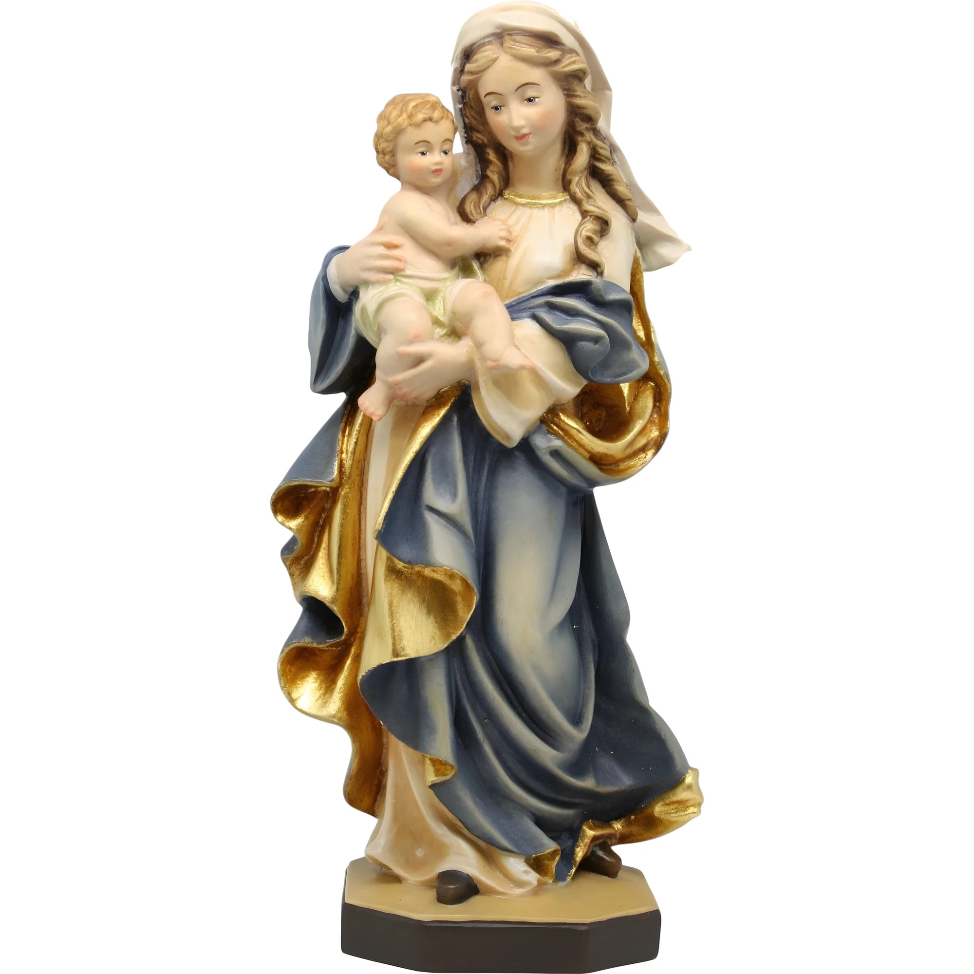 Statua Madonna della Riverenza scolpita in Legno della Val Gardena