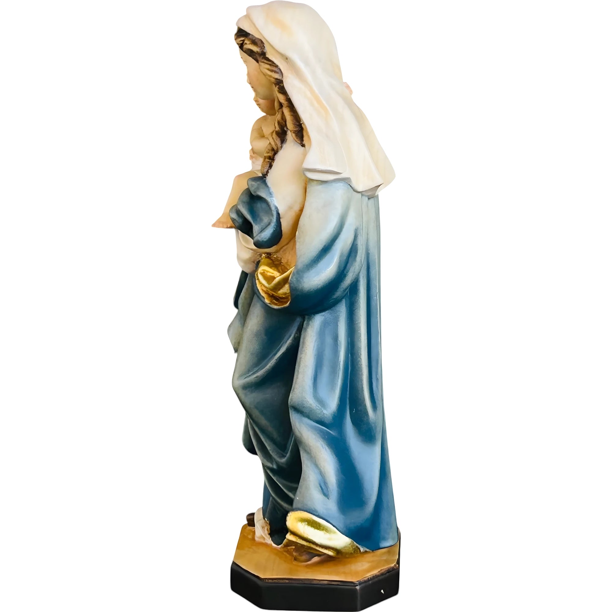 Statua Madonna della Riverenza scolpita in Legno della Val Gardena