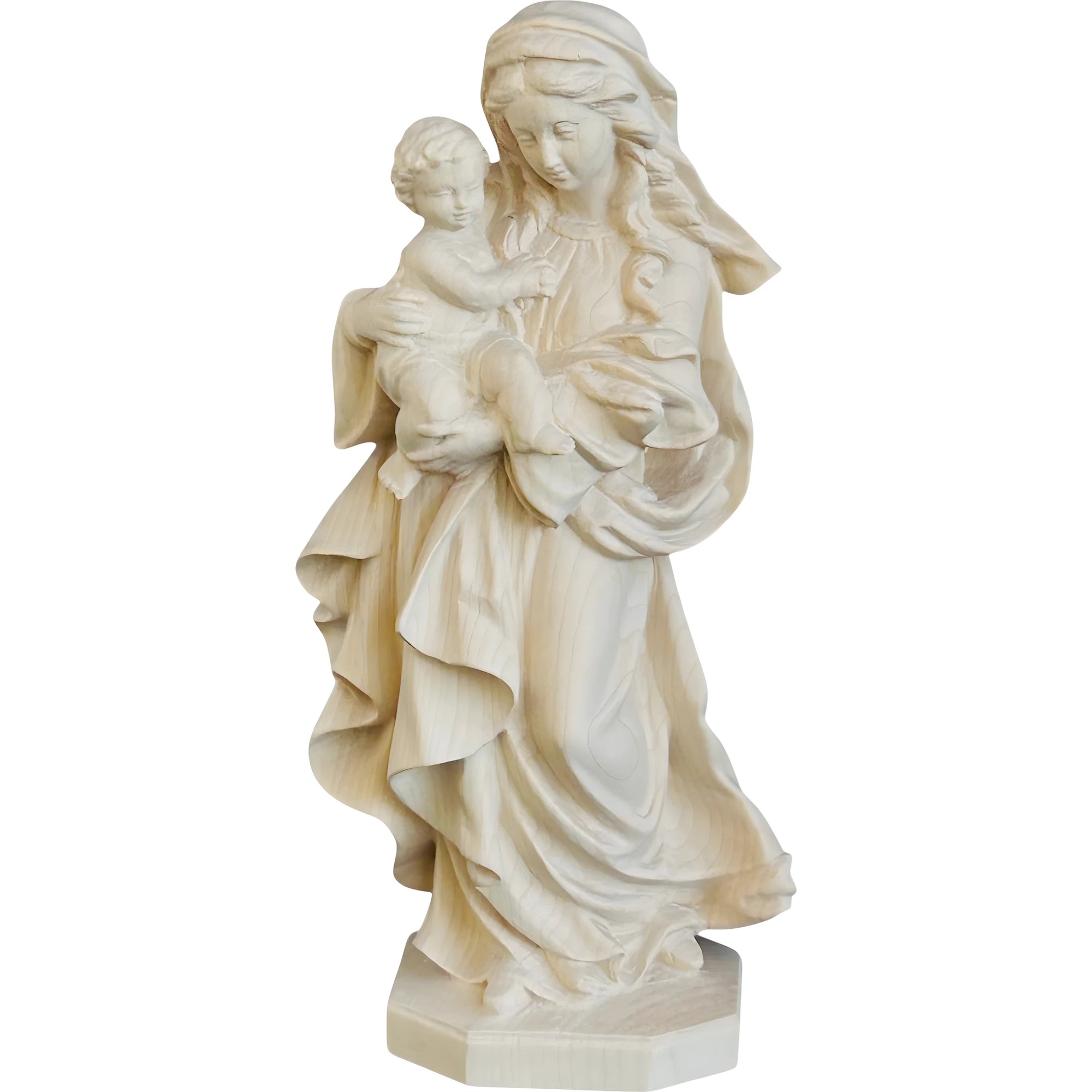 Statua Madonna della Riverenza scolpita in Legno della Val Gardena