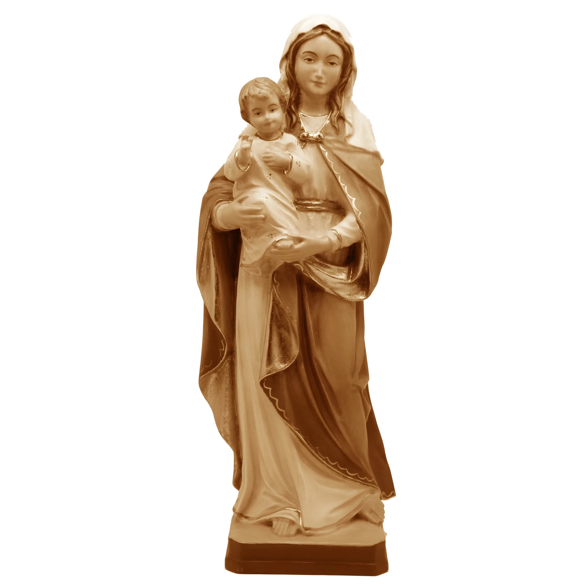 Handcrafted Statue Our Lady of Hope | Wood Carving from Val Gardena