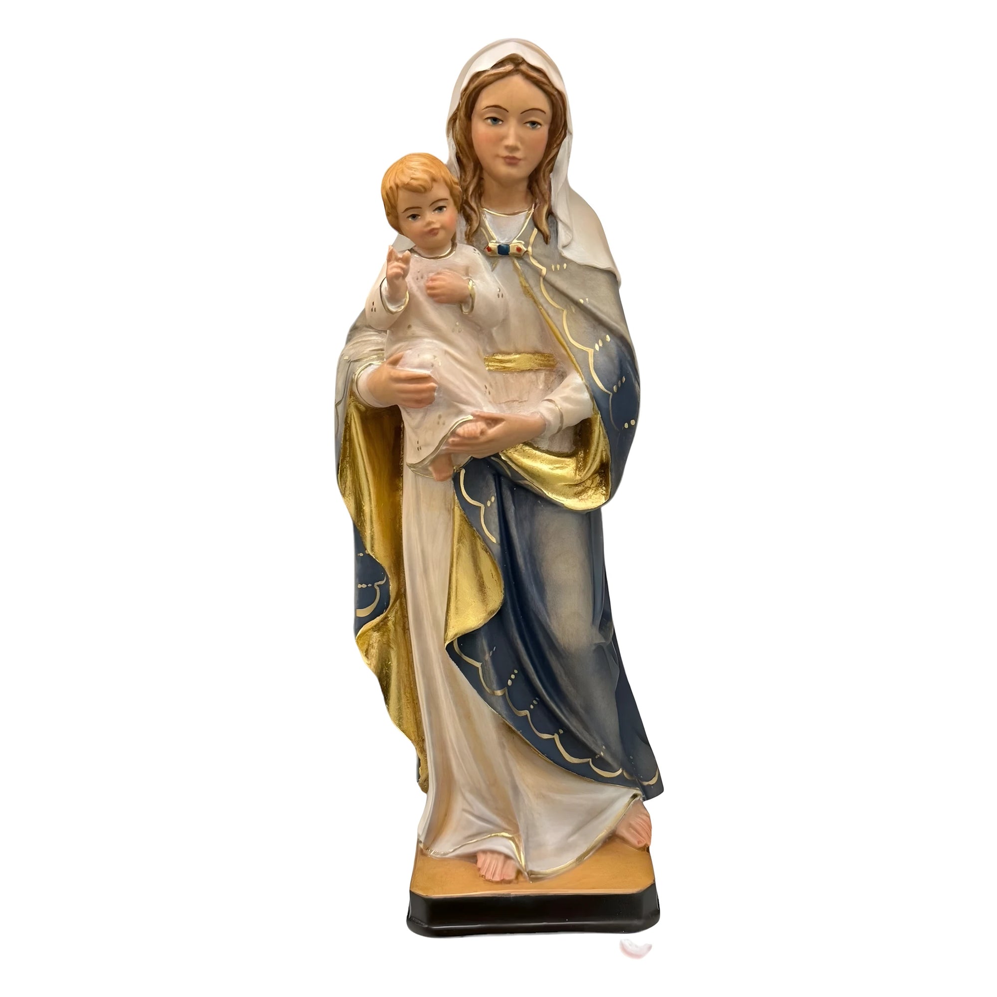 Handcrafted Statue Our Lady of Hope | Wood Carving from Val Gardena