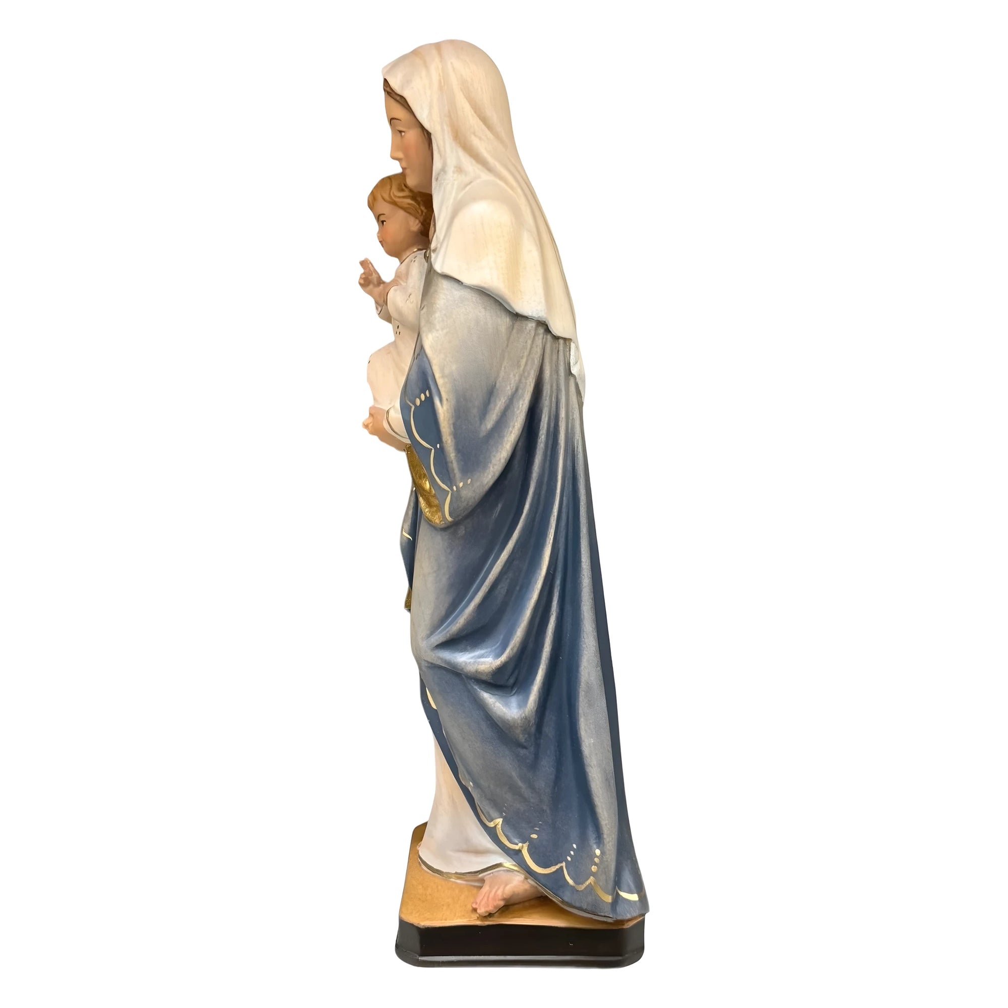 Handcrafted Statue Our Lady of Hope | Wood Carving from Val Gardena