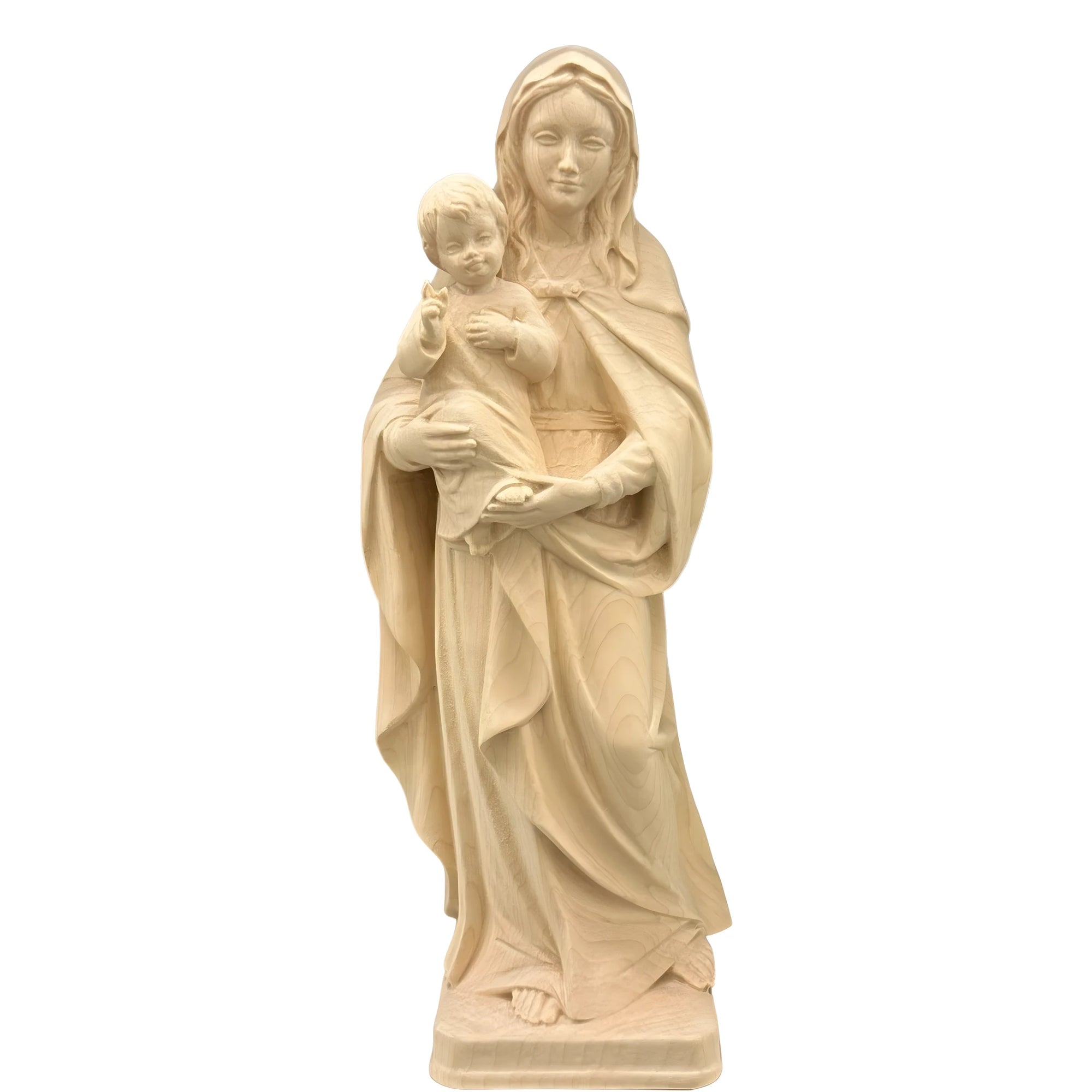 Handcrafted Statue Our Lady of Hope | Wood Carving from Val Gardena