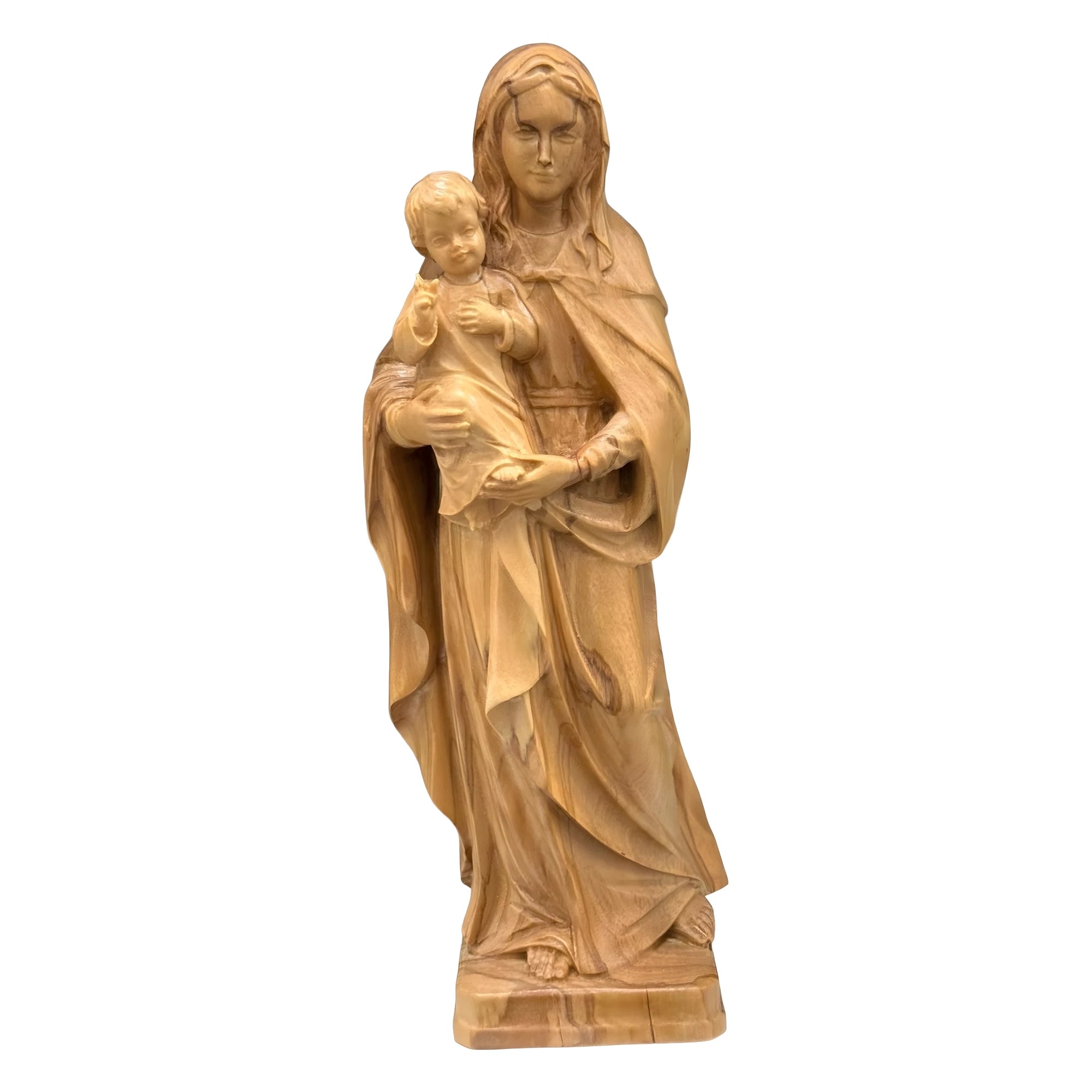 Handcrafted Statue Our Lady of Hope | Wood Carving from Val Gardena
