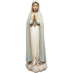 Statua Madonna di Fátima Scolpita a Mano in Legno della Val Gardena