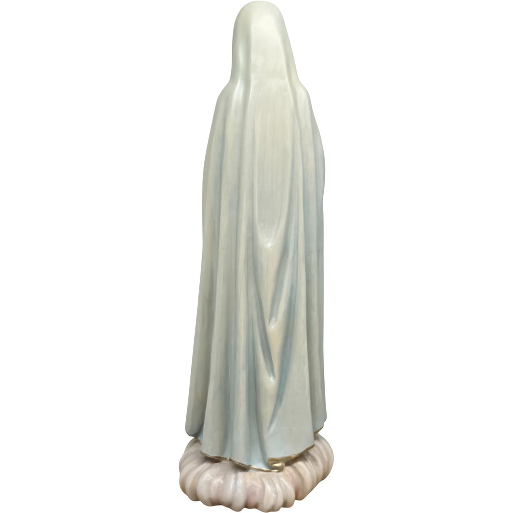 Statua Madonna di Fátima Scolpita a Mano in Legno della Val Gardena