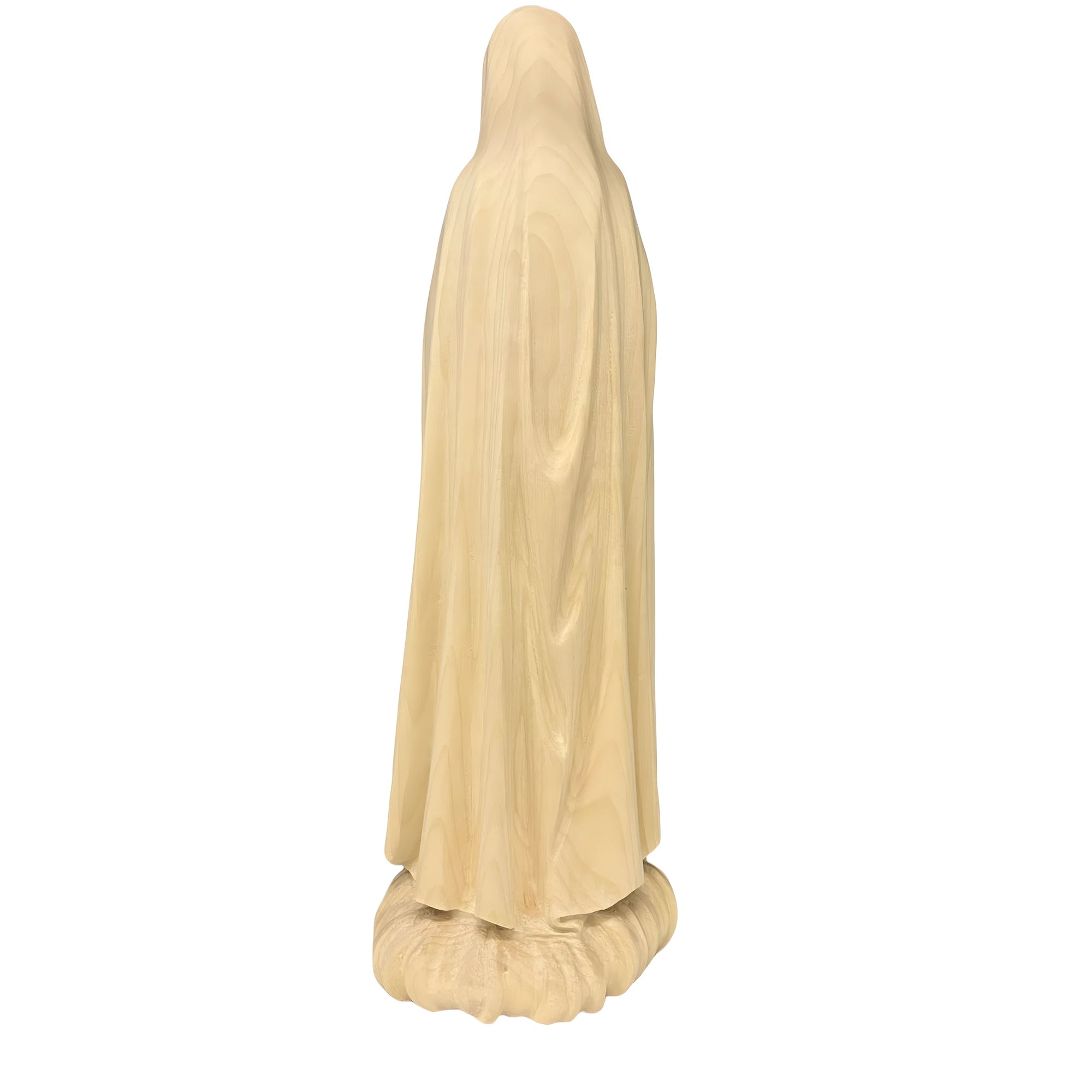 Statua Madonna di Fátima Scolpita a Mano in Legno della Val Gardena