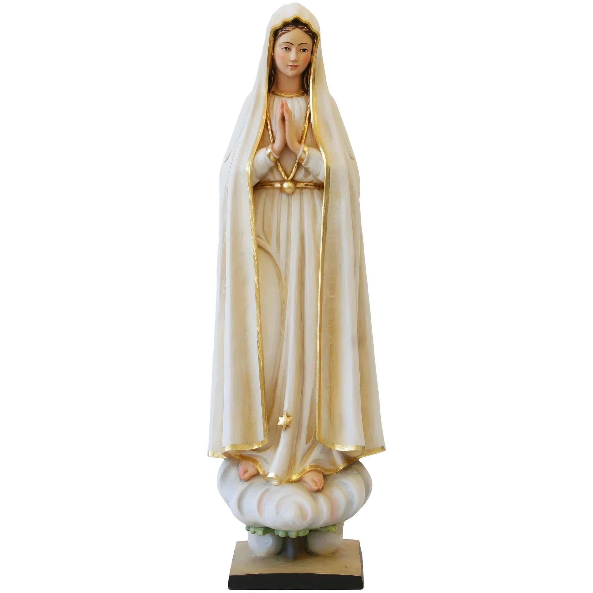 Statua Madonna di Fatima in Fibra di Vetro 60 cm - Scultura Artigianale Val Gardena