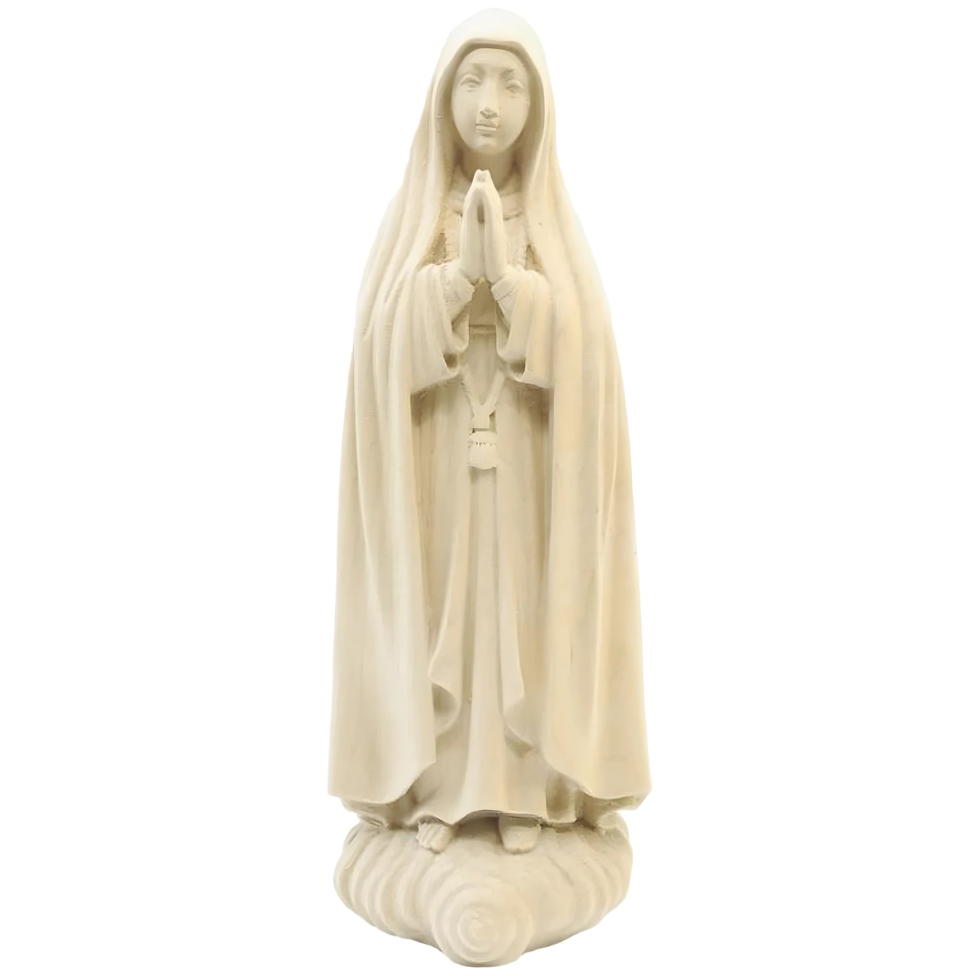 Statue Our Lady of Fátima in Carved Natural Wood | Marian Apparitions