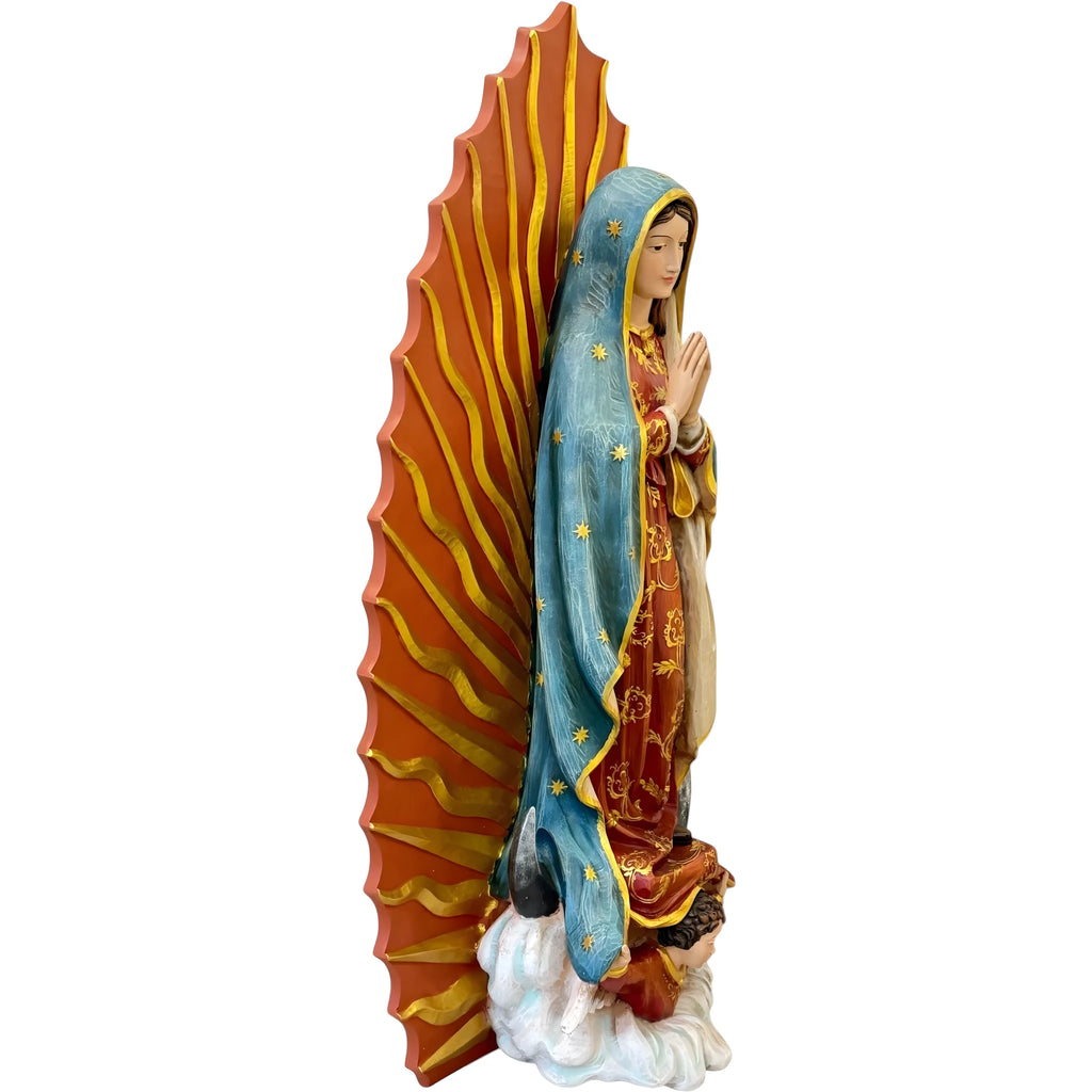 Estátua Nossa Senhora de Guadalupe 130 cm em Fibra de Vidro Policromada