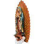Estátua Nossa Senhora de Guadalupe 130 cm em Fibra de Vidro Policromada