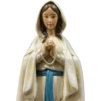 Statua Madonna di Lourdes 15 cm in Pregiata Pasta di Legno Dipinta a Mano