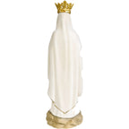 Estatua Virgen de Lourdes Inmaculada Concepción en Madera de Val Gardena con Corona