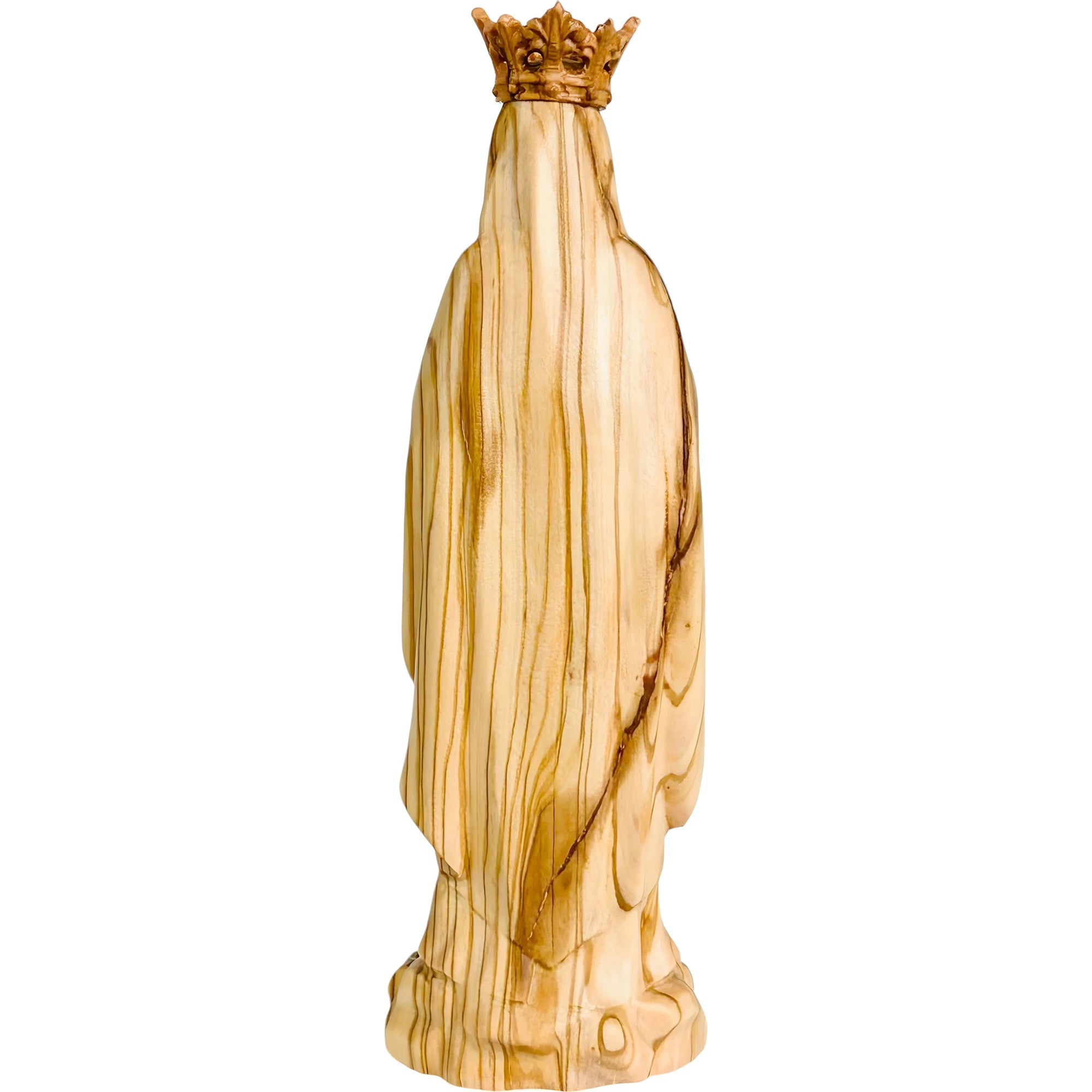 Statua Madonna di Lourdes Immacolata Concezione in Legno della Val Gardena con Corona