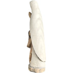 Statue Notre-Dame de Lourdes et Sainte Bernadette en bois sculpté