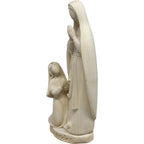 Statue Notre-Dame de Lourdes et Sainte Bernadette en bois sculpté