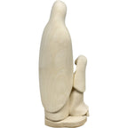Statue Notre-Dame de Lourdes et Sainte Bernadette en bois sculpté