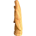 Statue Notre-Dame de Lourdes et Sainte Bernadette en bois sculpté