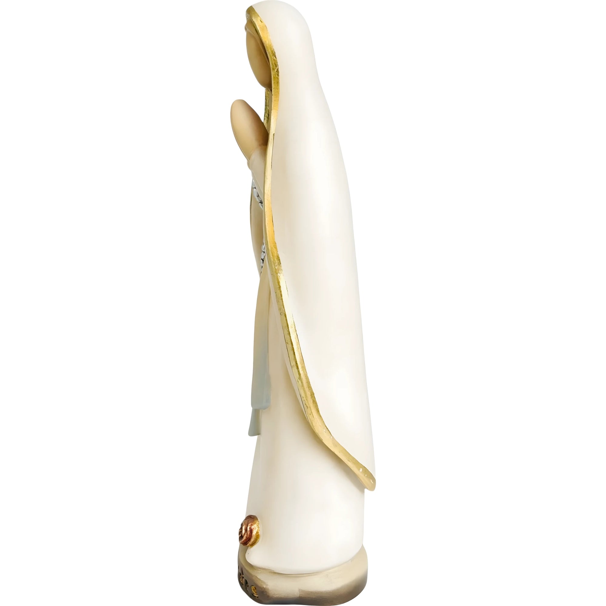 Hand-Carved Wooden Statue of Our Lady of Lourdes Val Gardena