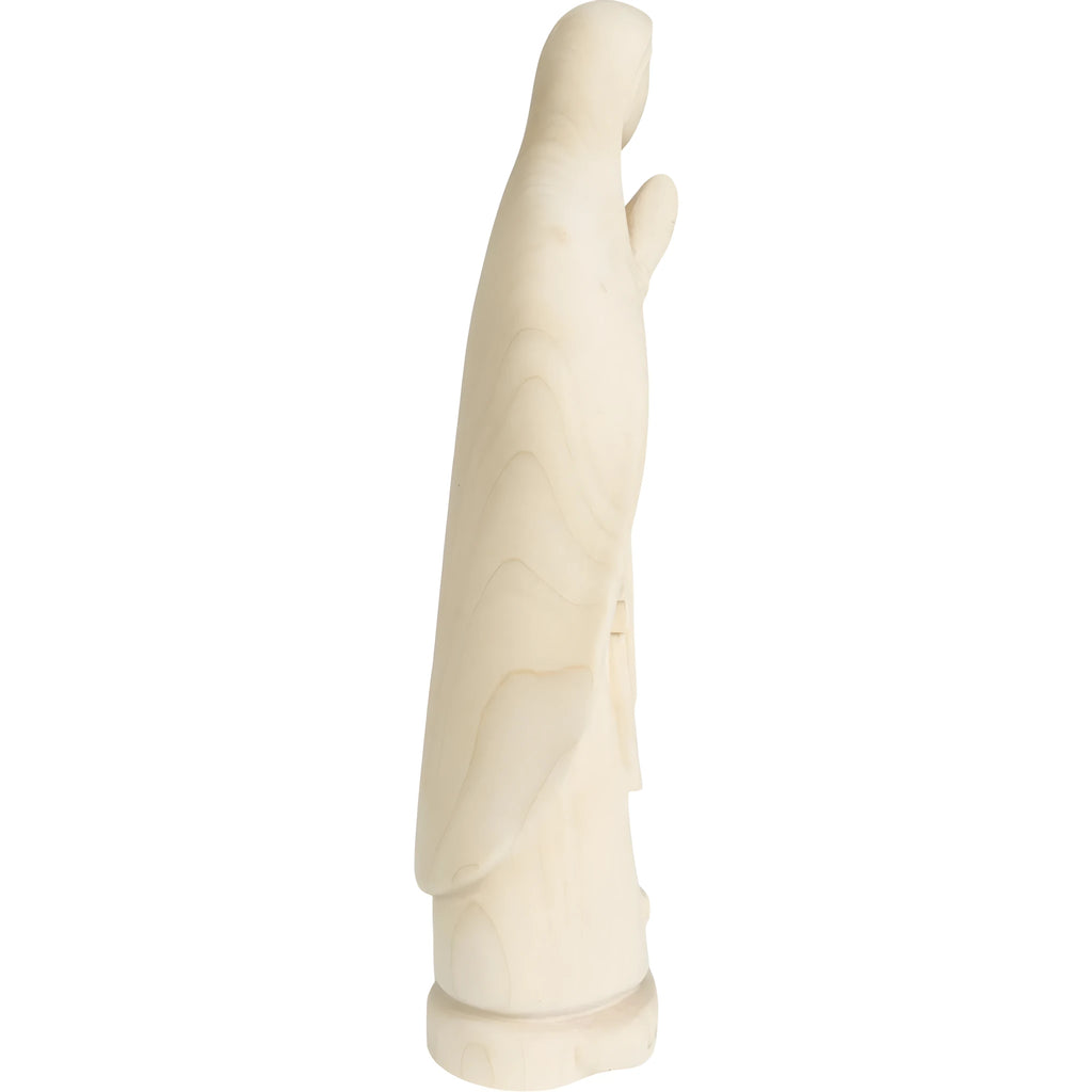 Hand-Carved Wooden Statue of Our Lady of Lourdes Val Gardena
