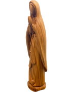 Hand-Carved Wooden Statue of Our Lady of Lourdes Val Gardena
