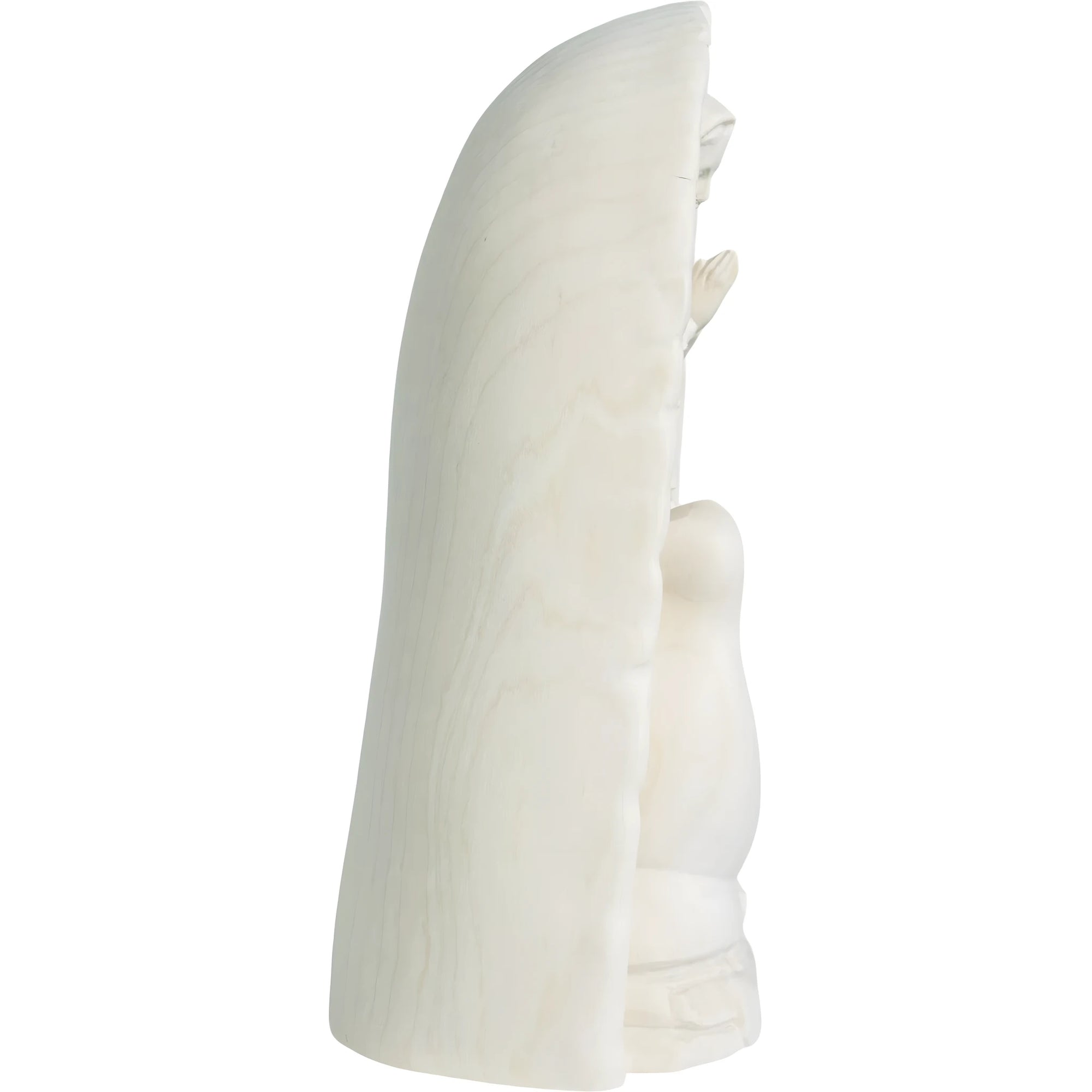 Lourdes Grotto Madonna Statue with Saint Bernadette | Val Gardena Wood Carving