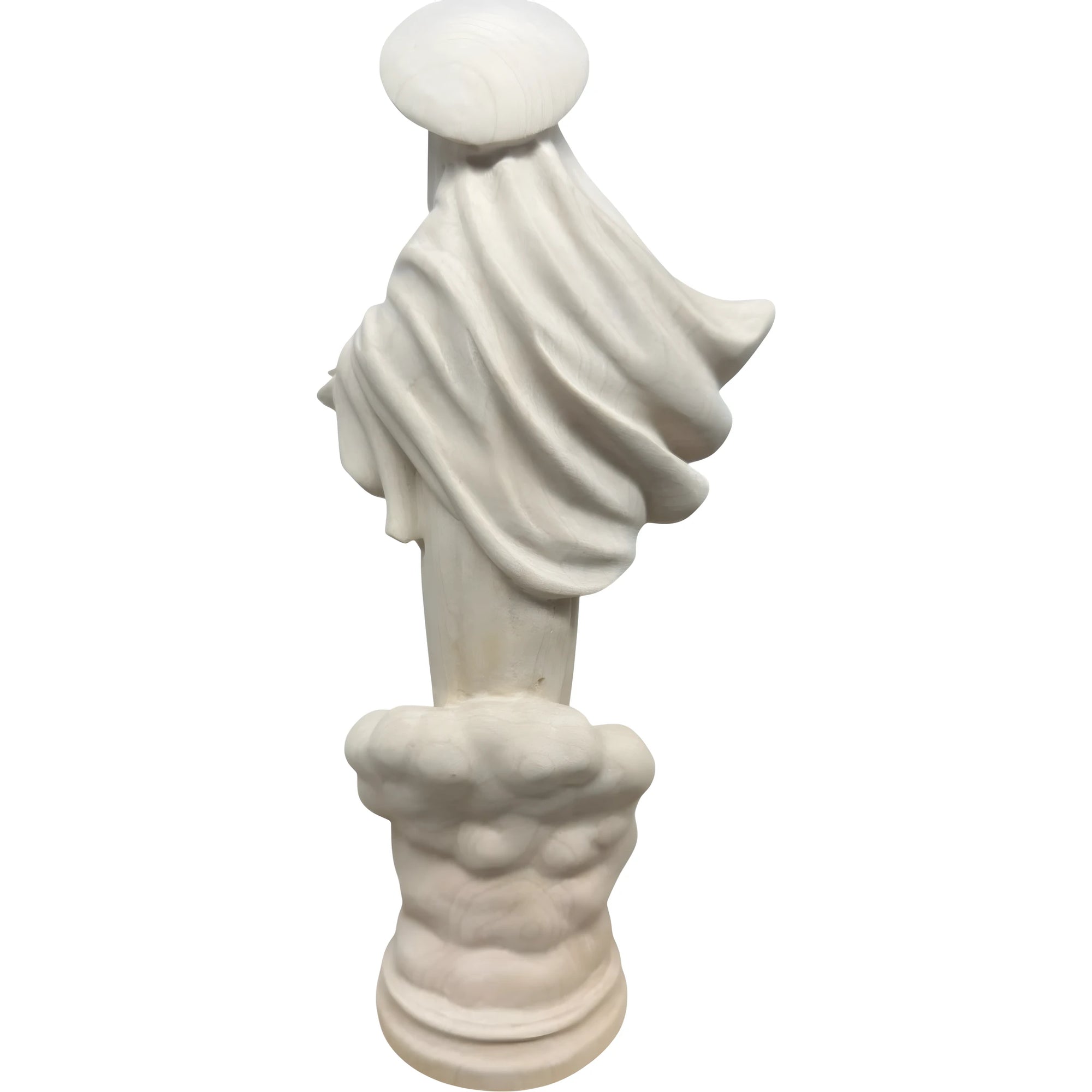 Statua Madonna di Medjugorje Artigianale in Legno Scolpito Val Gardena