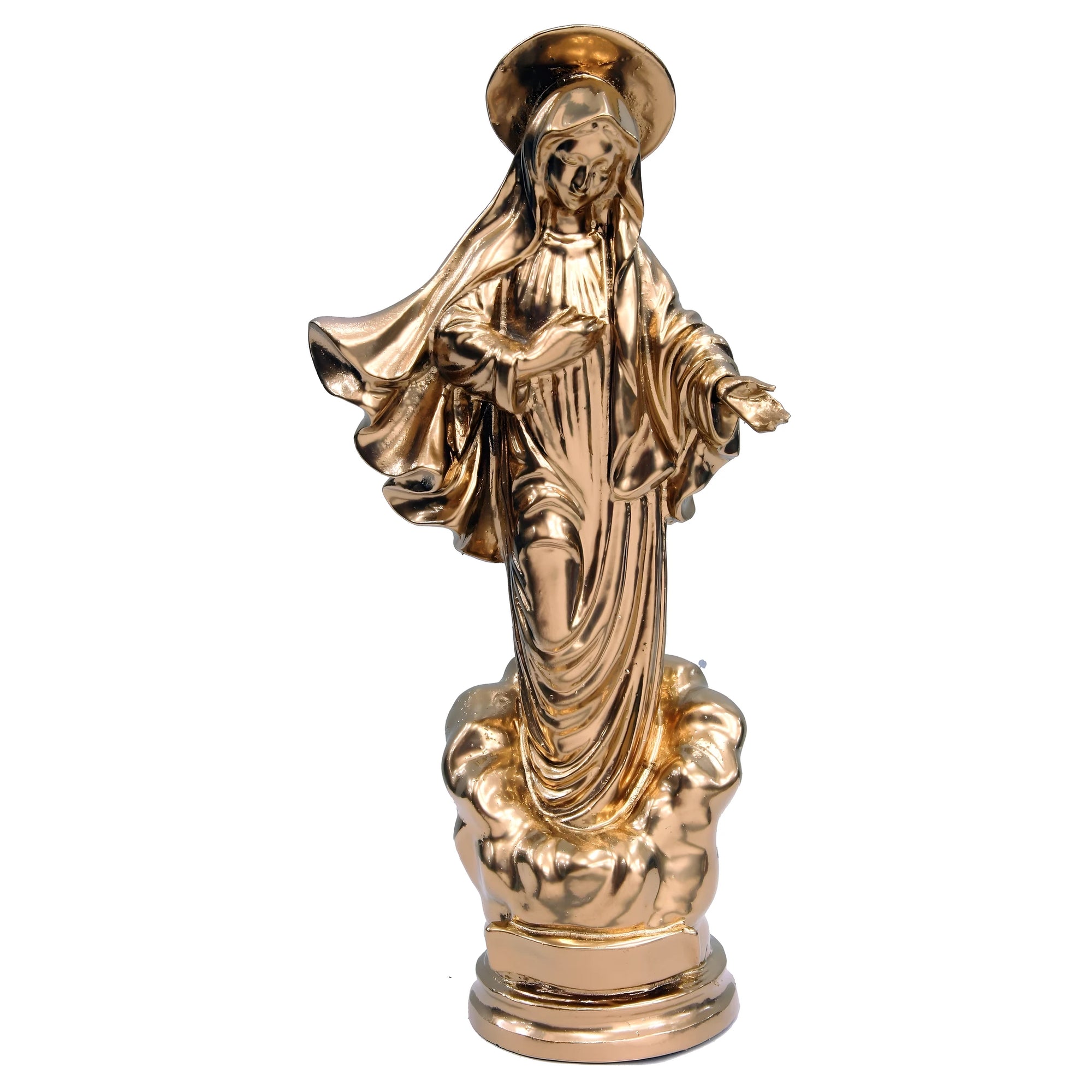 Statua Madonna di Medjugorje su Nuvole: Finitura Artistica in Vetroresina