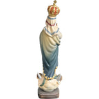 Statua Madonna di Sameiro in Legno Scolpito della Val Gardena Policromata