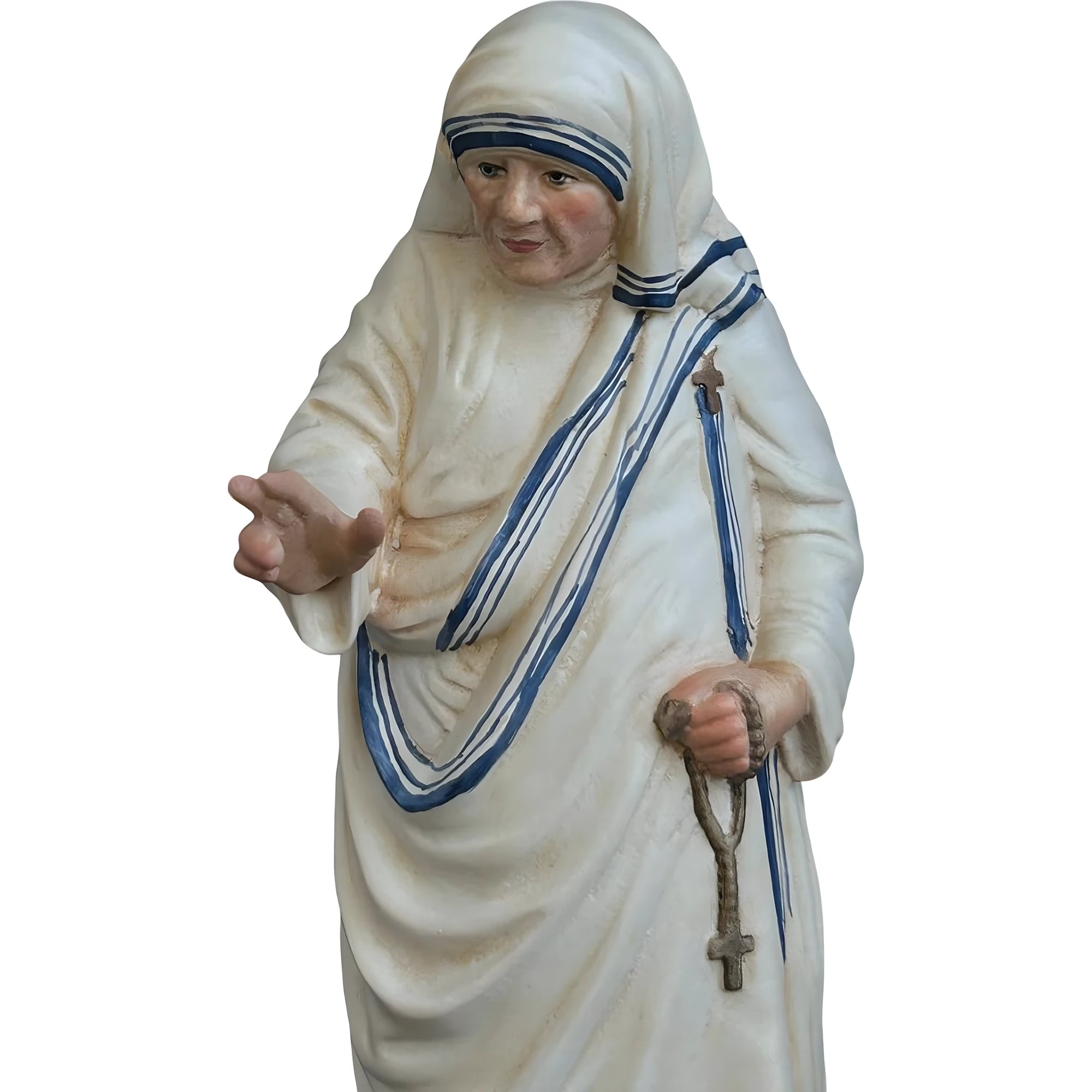 Statua Madre Teresa di Calcutta in Legno d'Acero e Tiglio Val Gardena