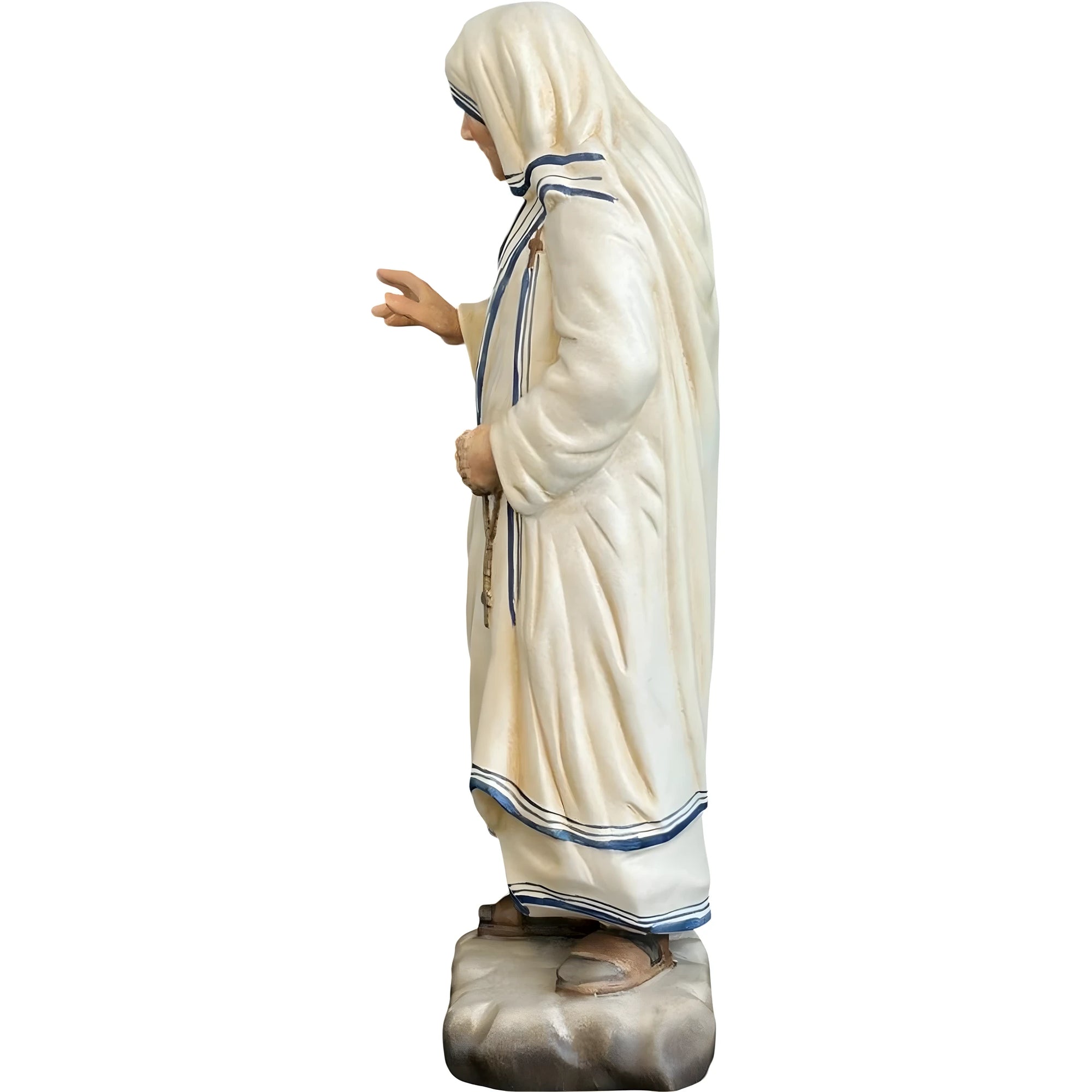 Statua Madre Teresa di Calcutta in Legno d'Acero e Tiglio Val Gardena