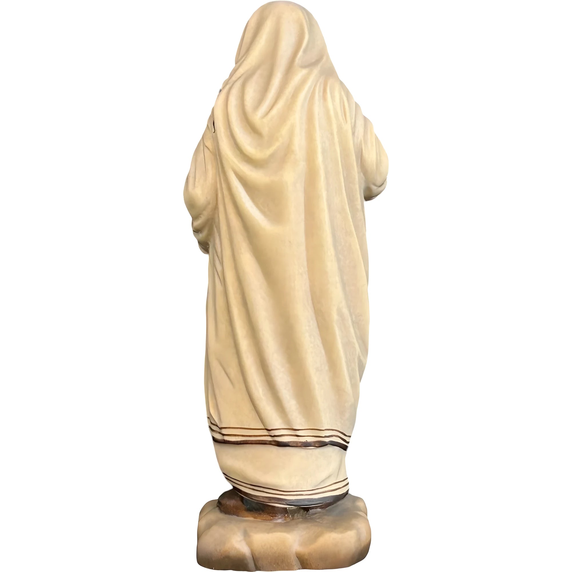 Statua Madre Teresa di Calcutta in Legno d'Acero e Tiglio Val Gardena