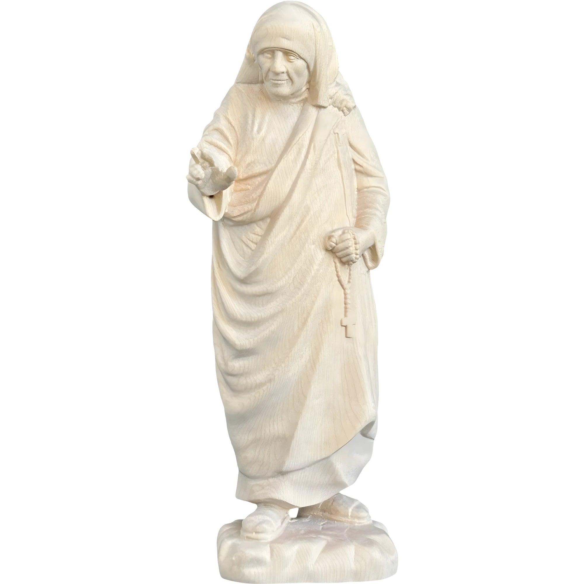Statua Madre Teresa di Calcutta in Legno d'Acero e Tiglio Val Gardena