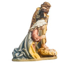 Drewniana figurka Świętej Rodziny - szopka bożonarodzeniowa, rzemieślnicza