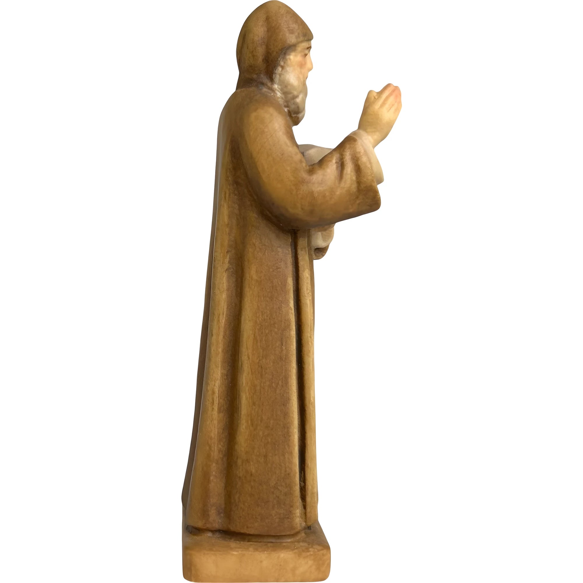 Statua San Charbel Makhlouf in Legno Scolpito a Mano Val Gardena