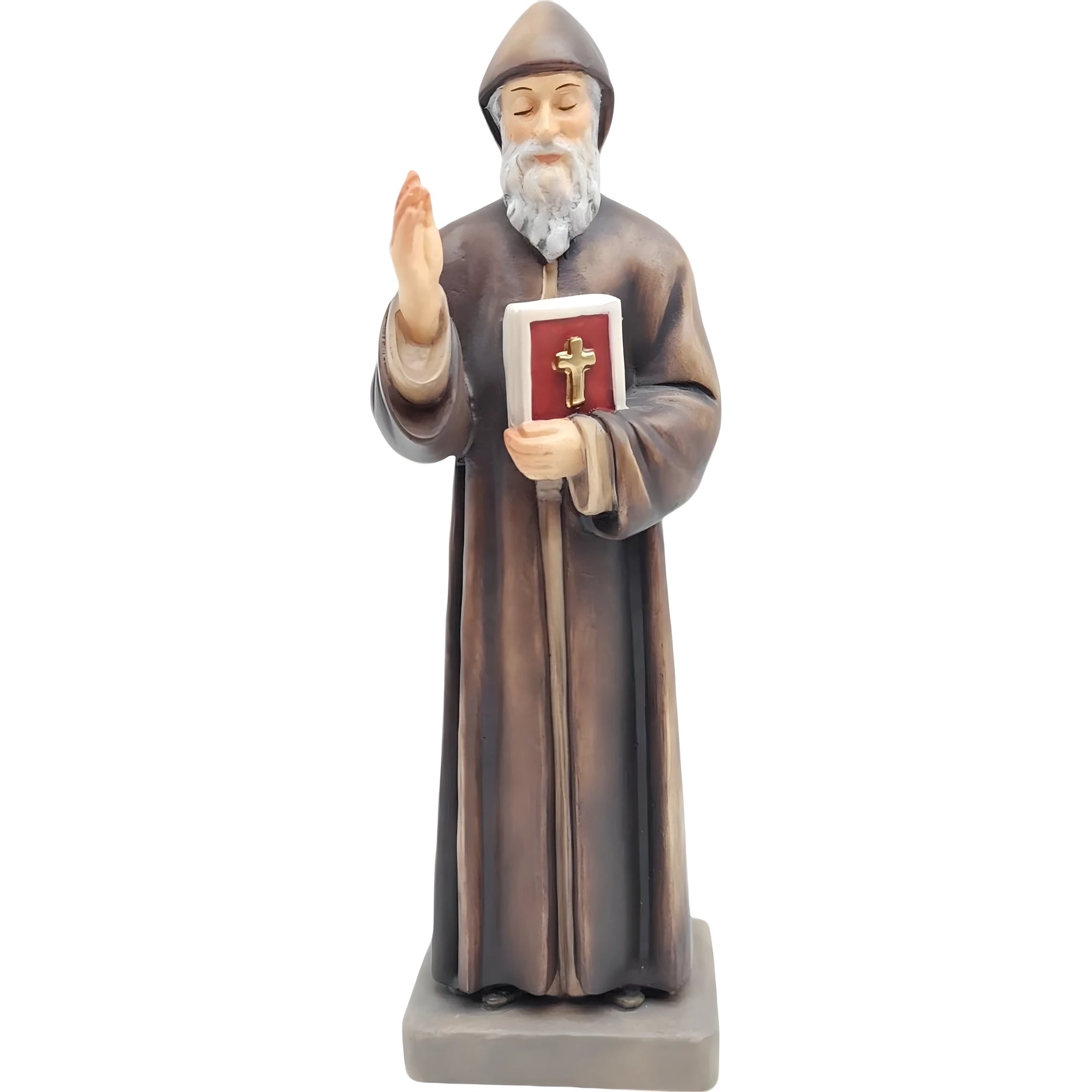 Statua San Charbel Makhlouf in Legno Scolpito a Mano Val Gardena