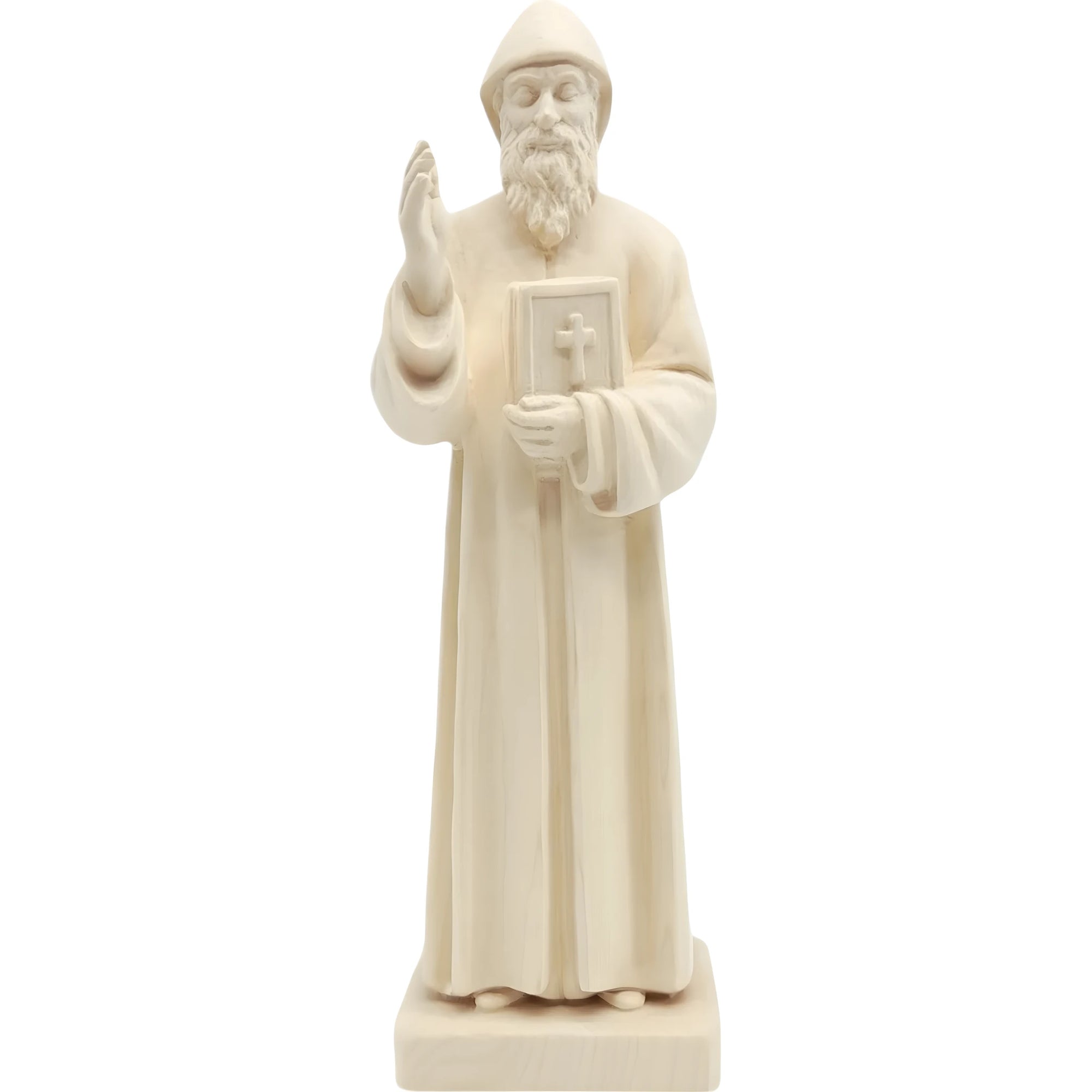 Statua San Charbel Makhlouf in Legno Scolpito a Mano Val Gardena