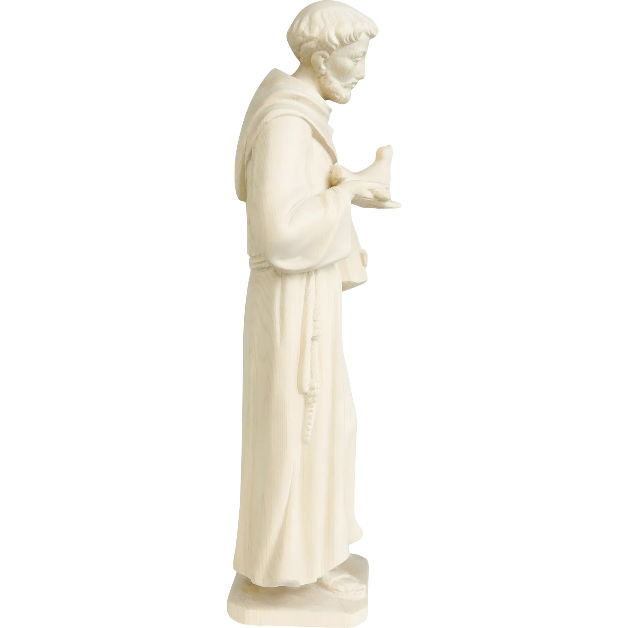 Statue St. Francis of Assisi with Dove in Val Gardena Wood