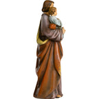 Saint Joseph with Child and Lily Painted Sculpture 15 cm